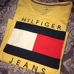 Tommy Hilfiger yellow short sleeves